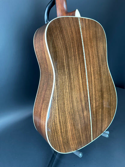 Back angle of Used Martin D-28 Sunburst.