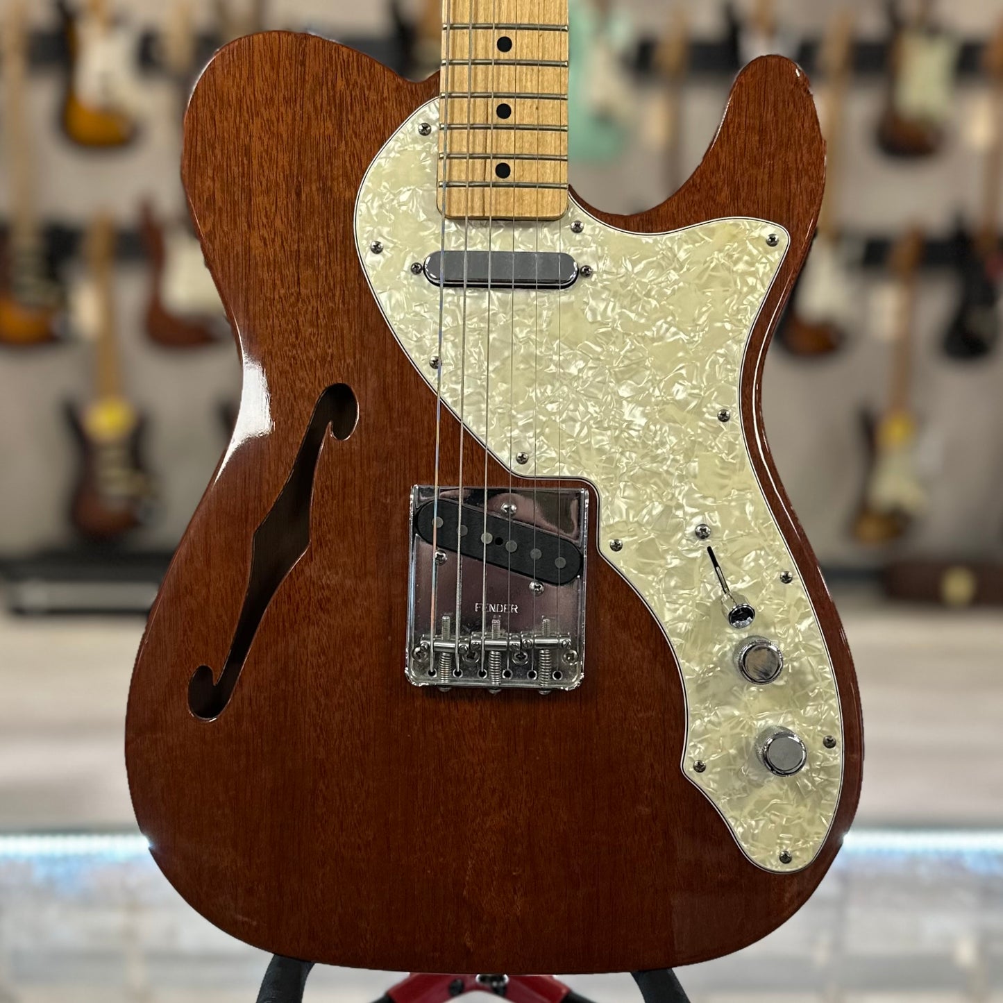 Front of Used 2004 Fender '69 Thinline Telecaster Natural w/case TSS4322