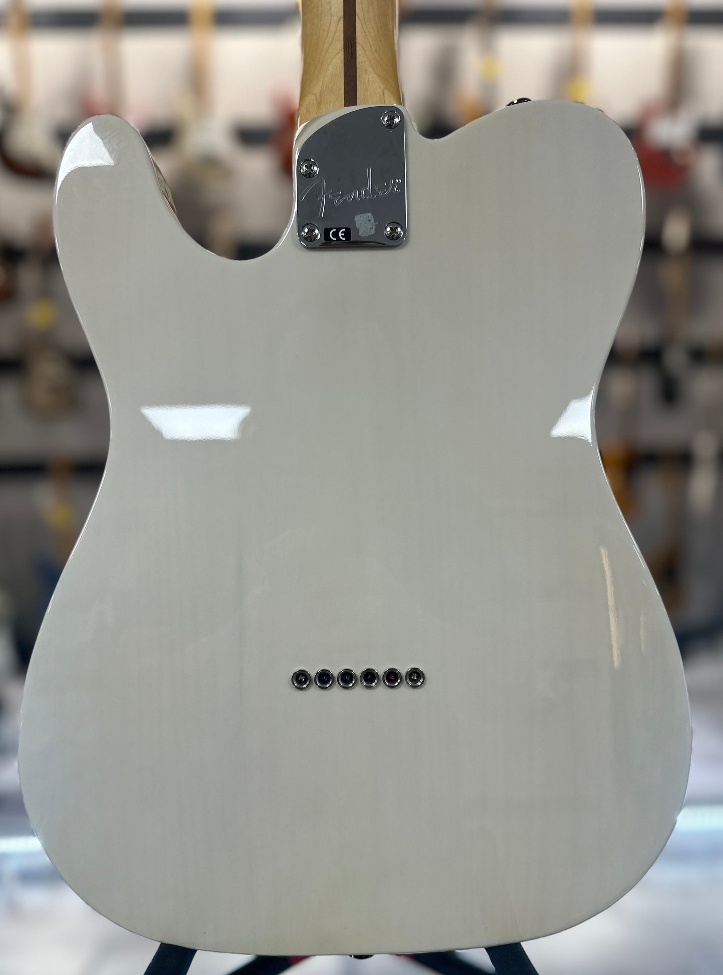 Back of Used Fender Deluxe Nashville Telecaster Olympic White w/ 51 Nocaster Bridge Pickup TSS4525