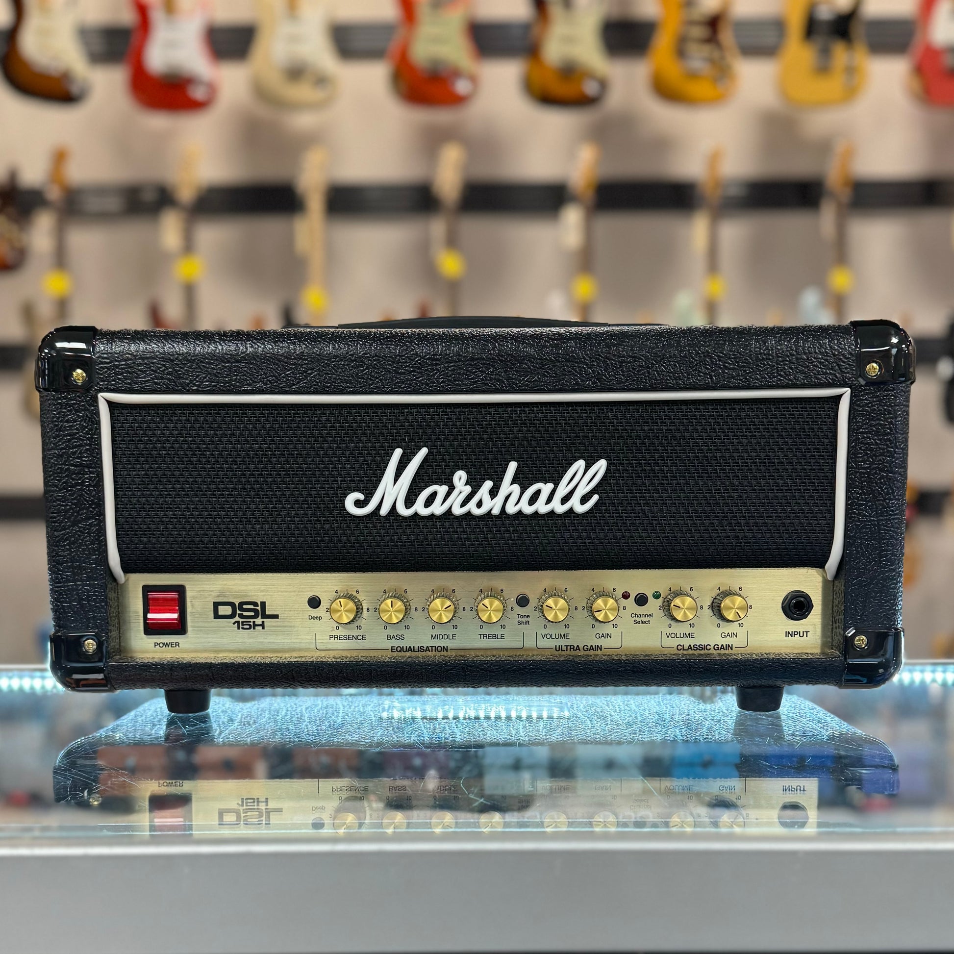 Front of Used Marshall DSL15H 2 Channel 15 Watt Head