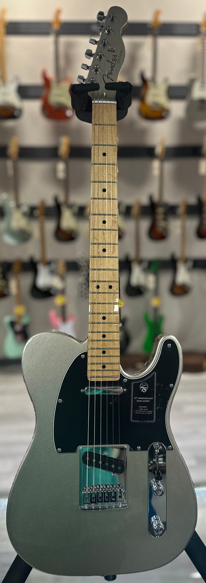 Full front of Used Fender 75th Anniversary Player Telecaster Diamond Anniversary Metallic TSS4090