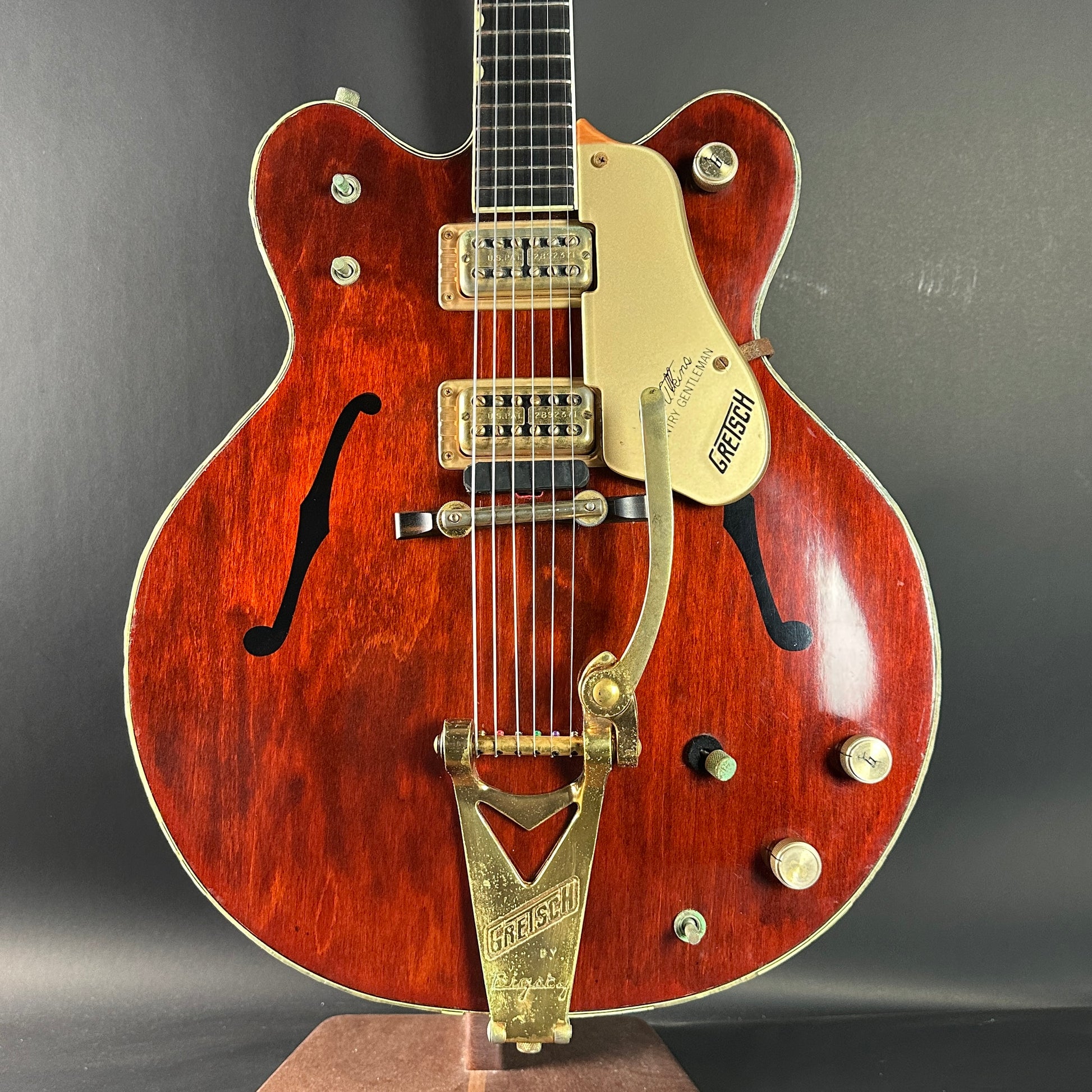 Front of Vintage 1968 Gretsch 6122 Country Gentleman.