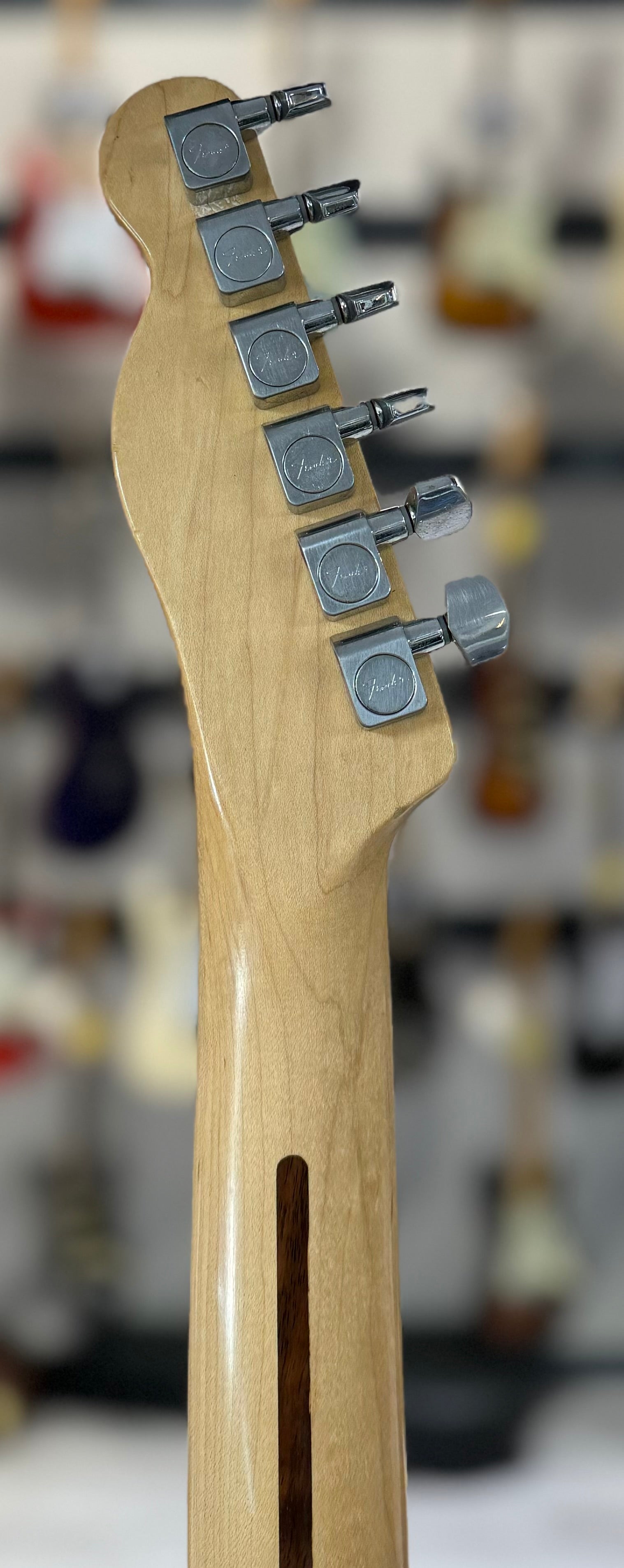 BAck of neck of Used Fender Standard Telecaster Natural w/case