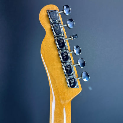 Back of headstock of Vintage 1968 Fender Telecaster Vintage White.