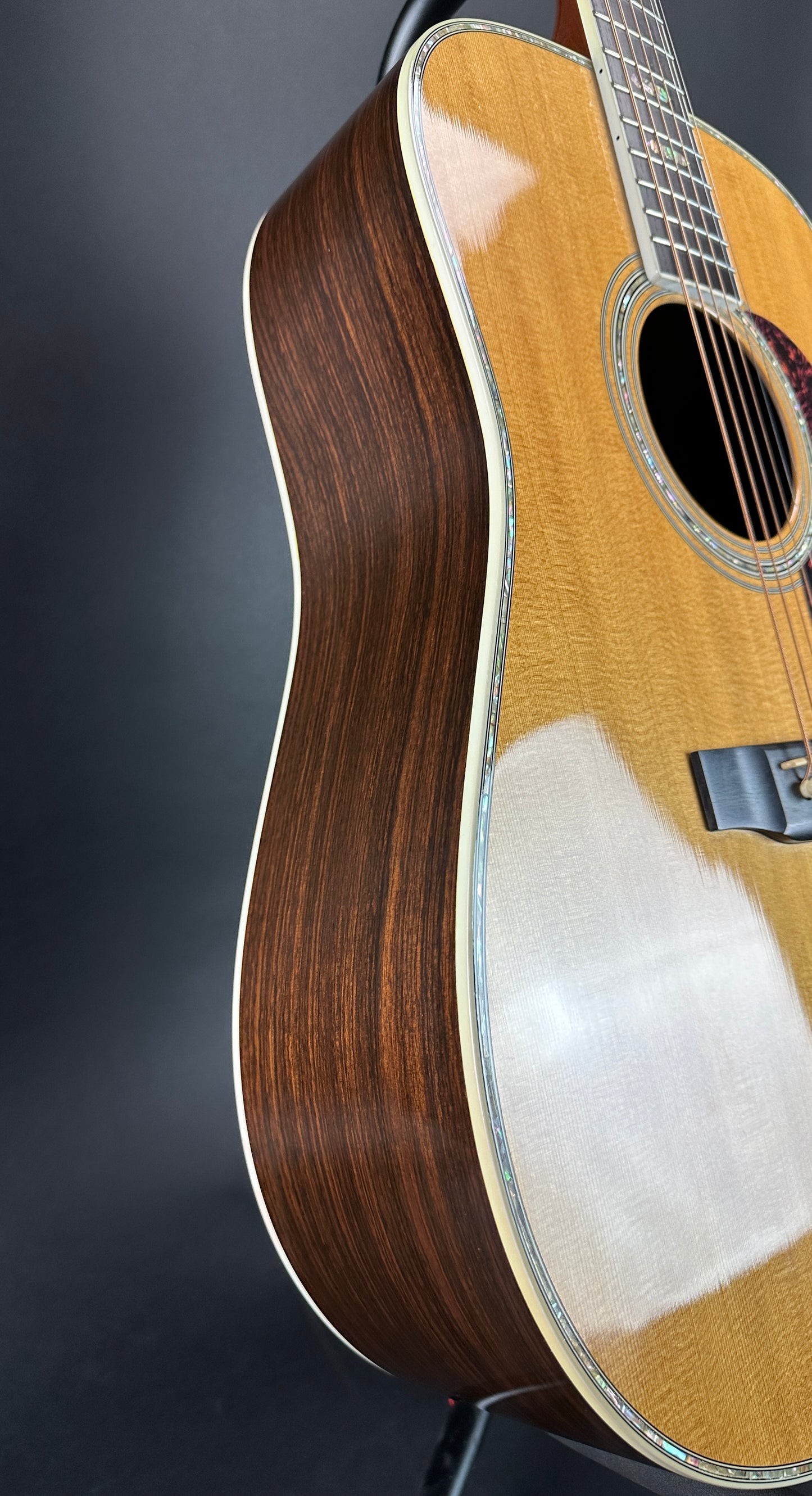 Side of Used Martin D-41 Natural.