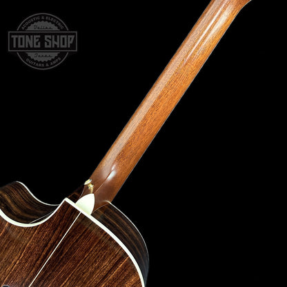 Back of neck of Used Taylor 814ce Natural.