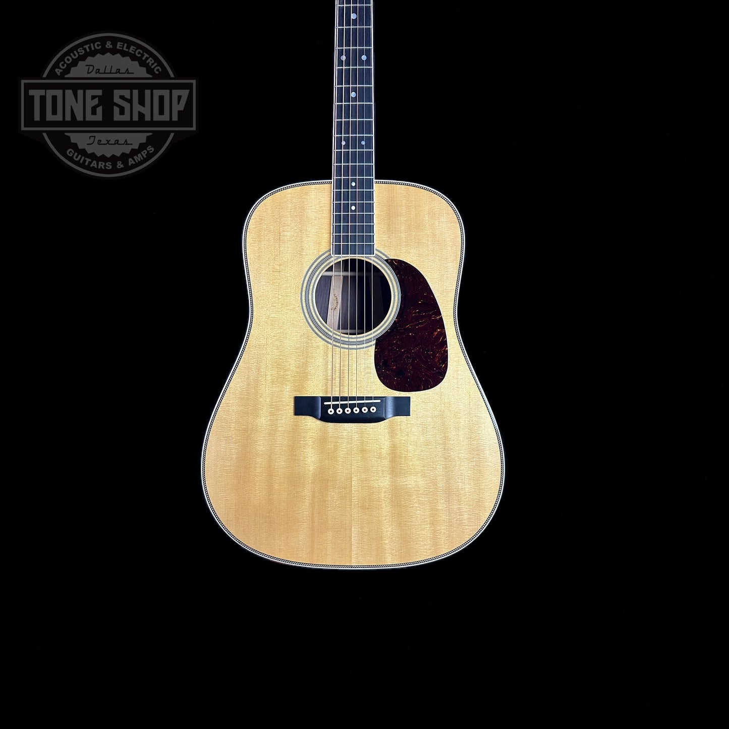 Front of body of Used Martin HD-35 Natural.