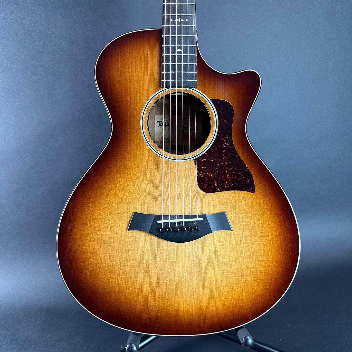 Front of Used Taylor 512ce Ltd Koa/Cedar 12 Fret.