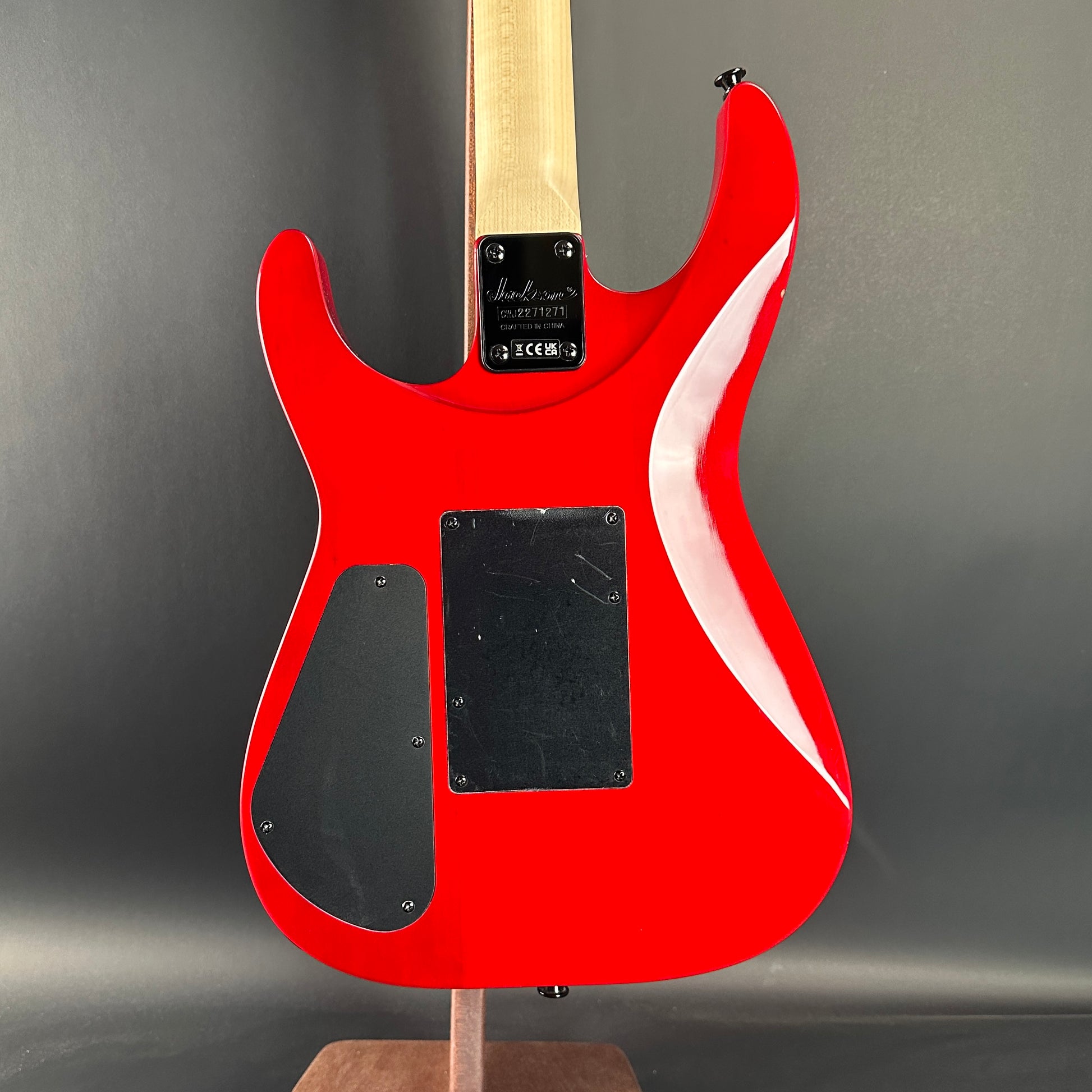 Back of Used Jackson JS34Q Red.