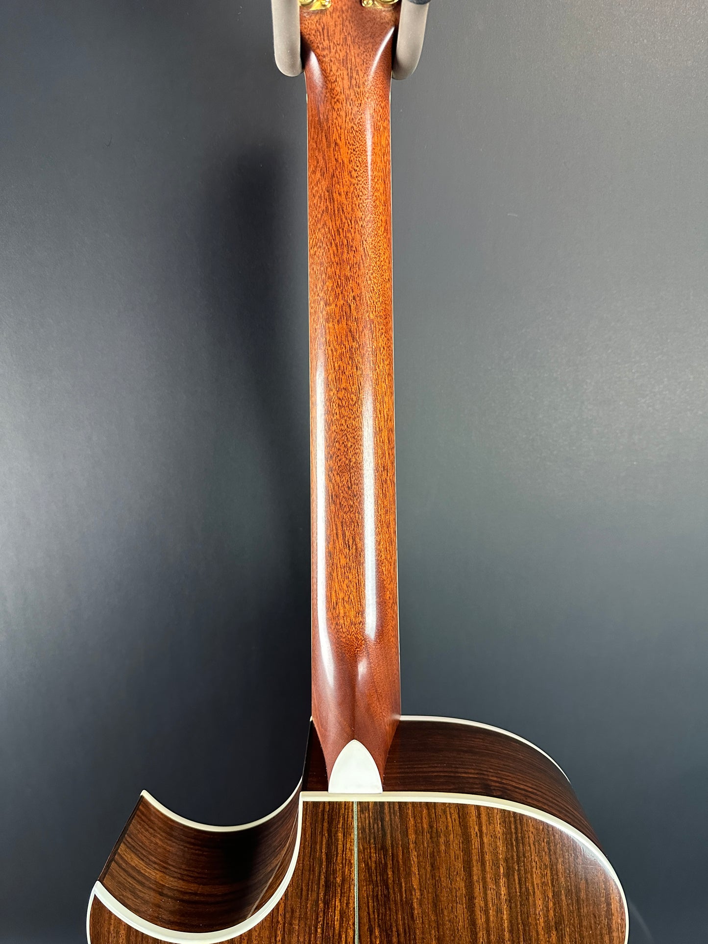 Back of neck of Used 1992 Taylor 812c Florentine Cutaway.