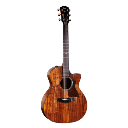 Full shot of Taylor 724ce Koa/Koa Natural Gloss w/case