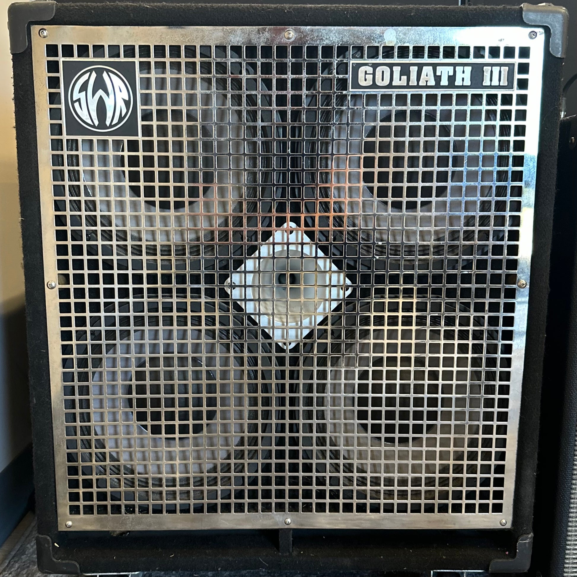 Front of Used SWR Goliath III 4x10 Bass Cab TSS4147