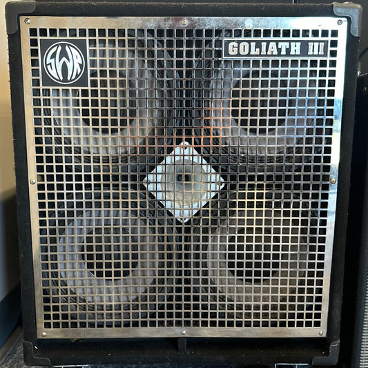 Front of Used SWR Goliath III 4x10 Bass Cab TSS4147