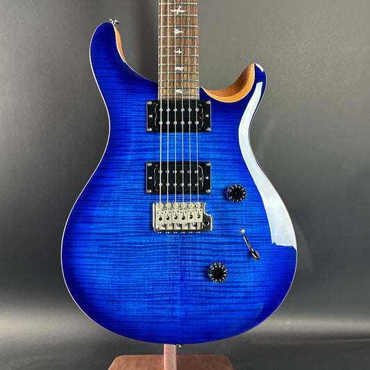 Front of Used PRS SE Custom 24 Blue.