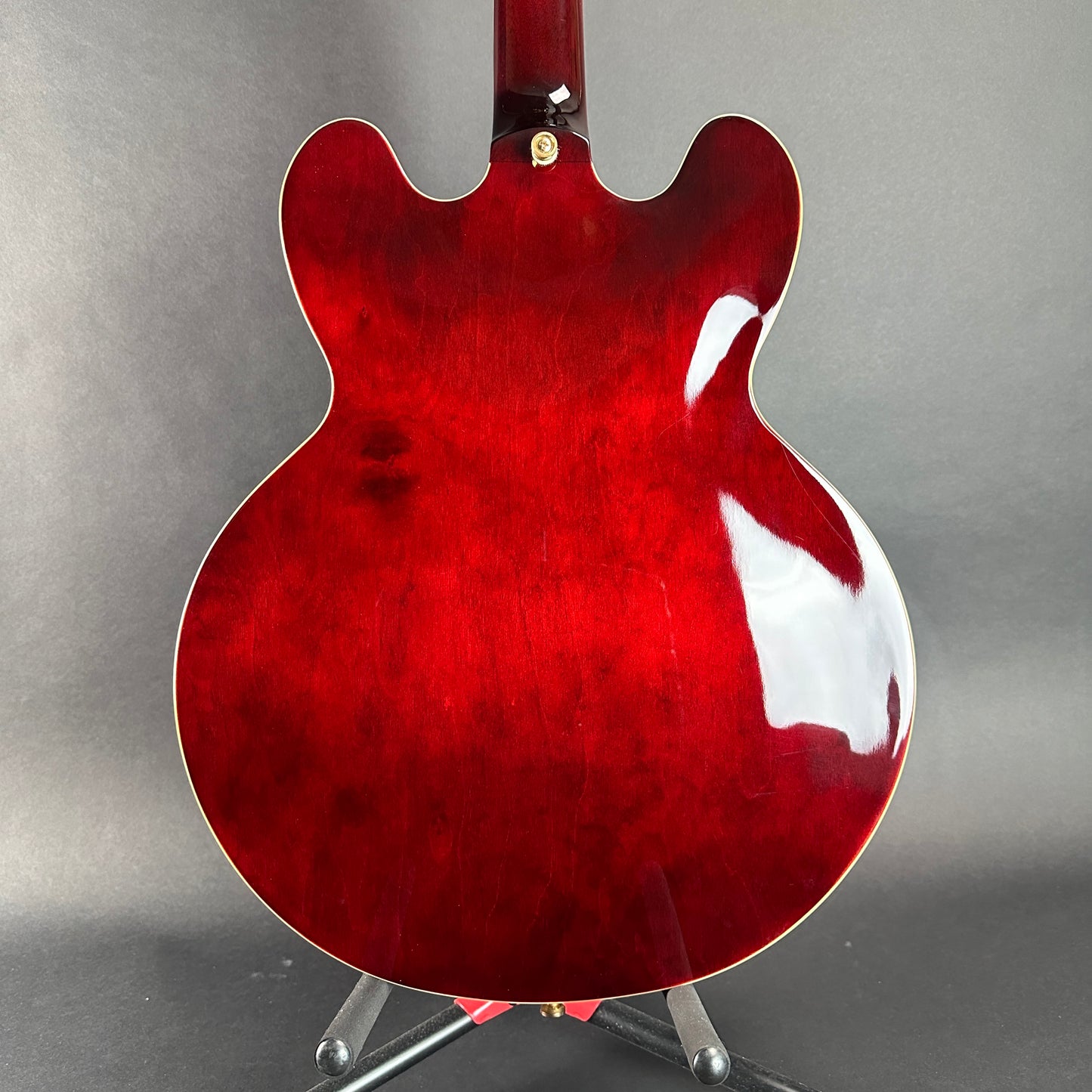 Back of Used Epiphone Riviera P93 Wine Red.