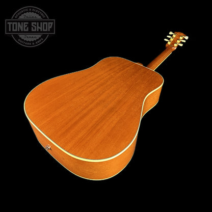 Back angle of Used Gibson Custom Shop M2M Hummingbird Original Adi Red Spruce Top.