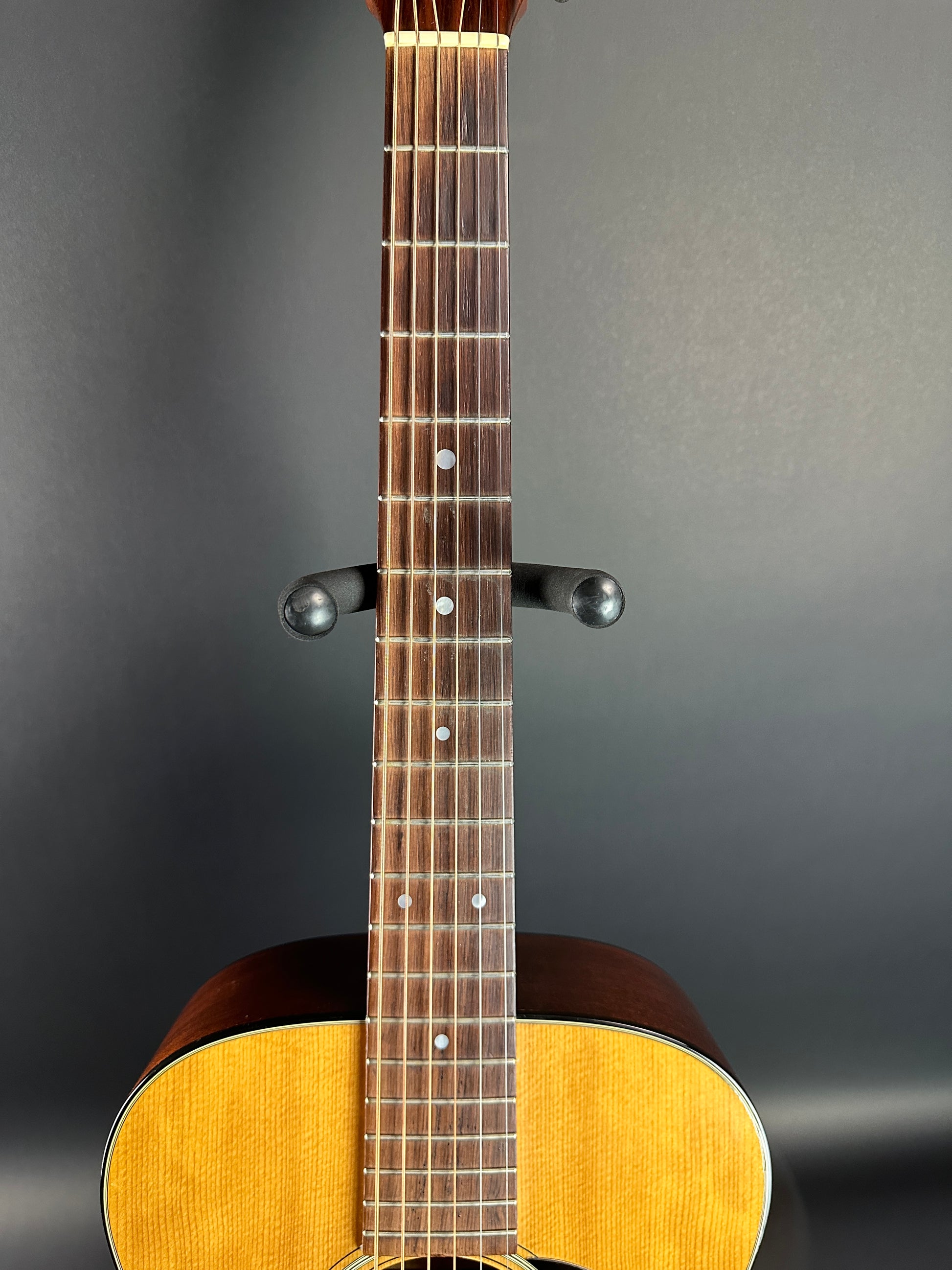 Fretboard of Vintage 1971 Martin 0-18.