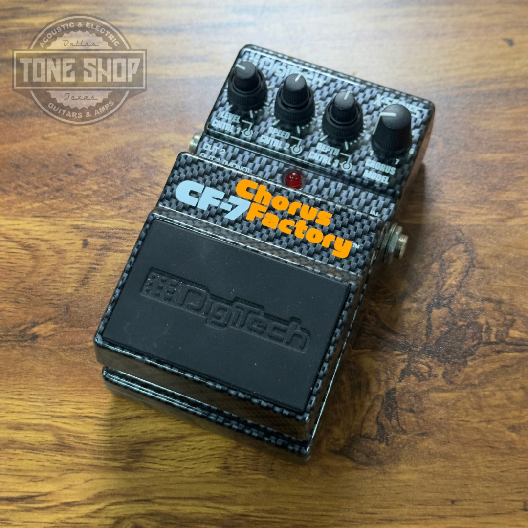 Top of Used Digitech CF-7 Chorus Factory w/box.