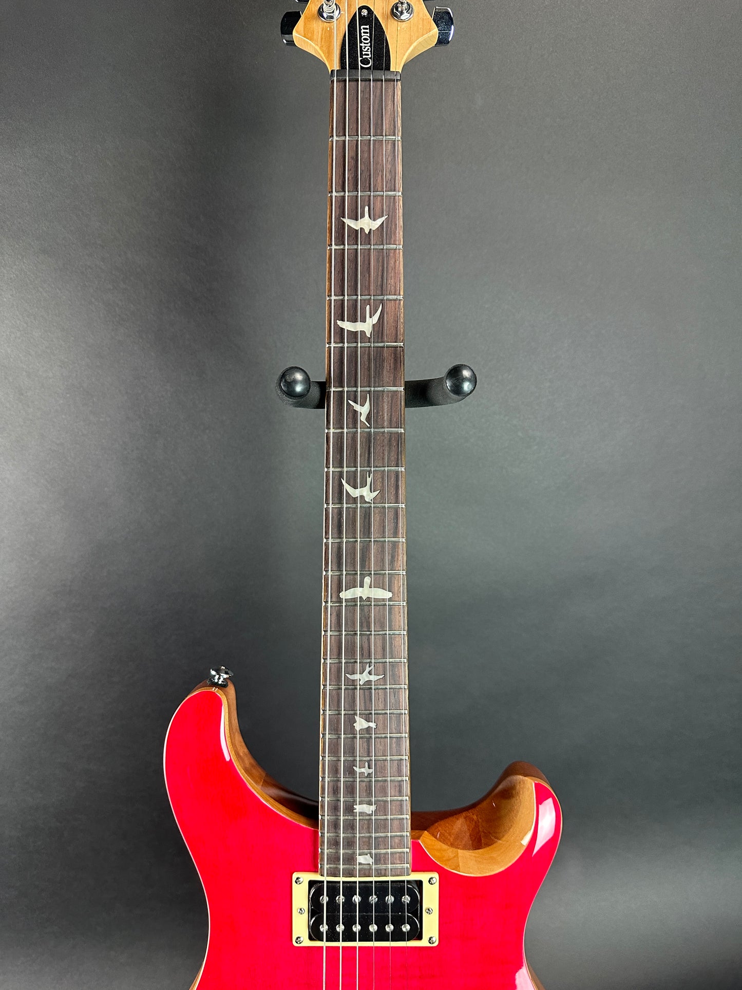 Fretboard of Used PRS SE Custom 24 Bonnie Pink.