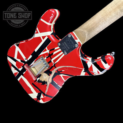 Back angle of Used EVH Striped Series Frankie Relic.