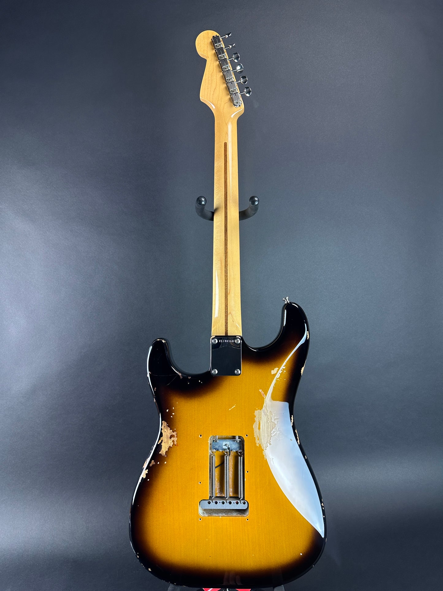 Full back of Used 2017 Fender Wildwood '56 Strat Sunburst.