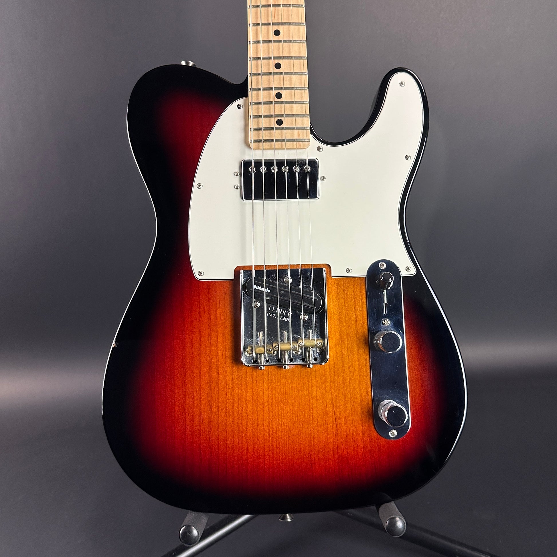 Front of Used Fender American Performer Telecaster 3-Color Sunburst.