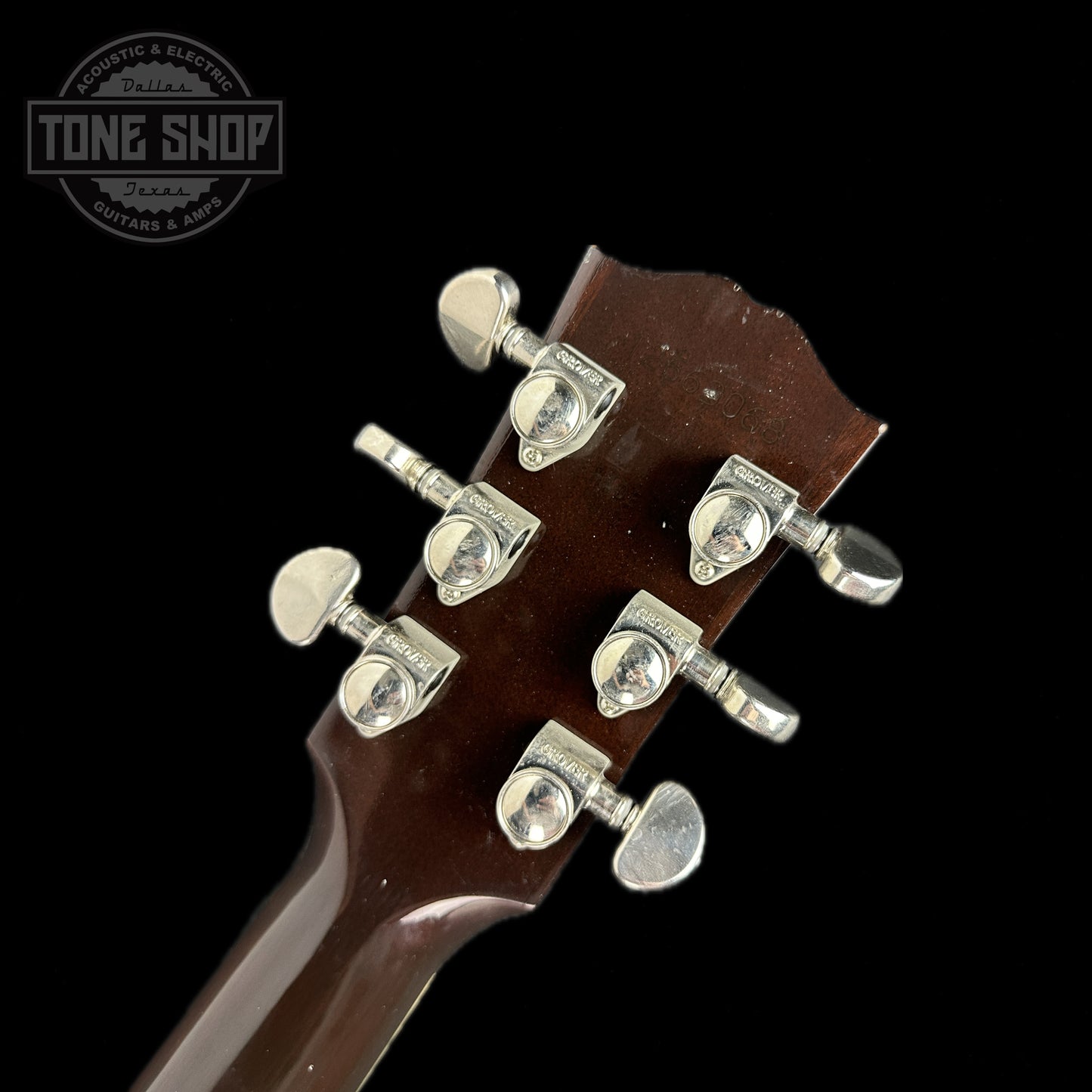 Back of headstock of Used Gibson Hummingbird Pro.