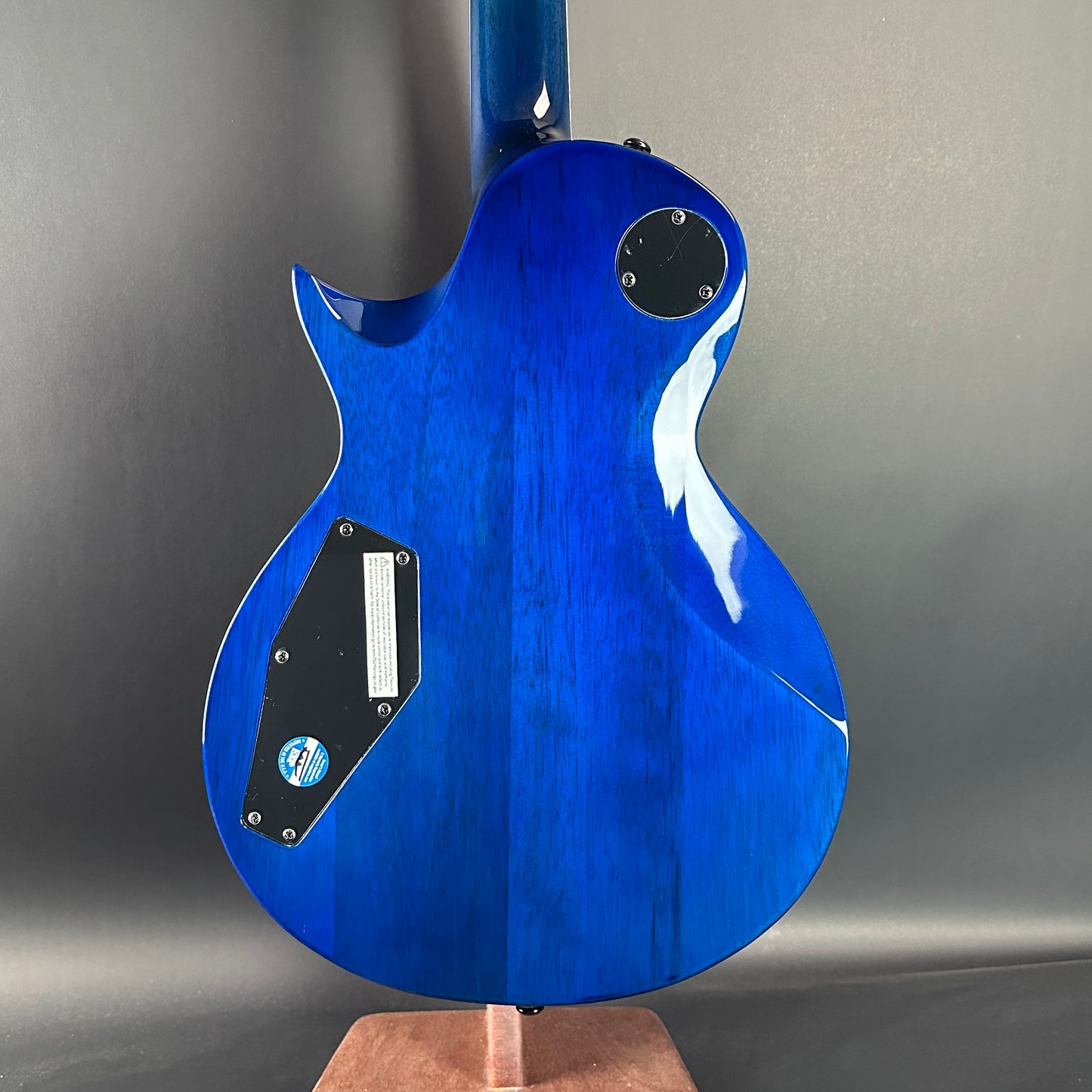 Back of Used ESP LTD EC-1000 Deluxe Blue Nat Fade.