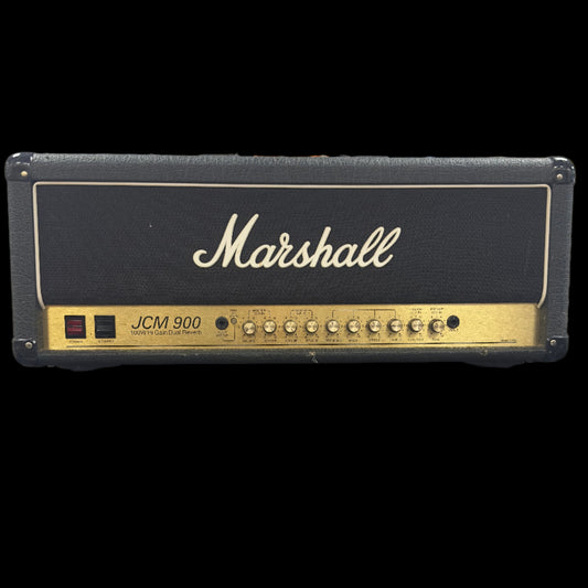 Front of Used Circa 2000 Marshall JCM 900 100 Watt Guitar Amp Head w/Footswitch TSS4880