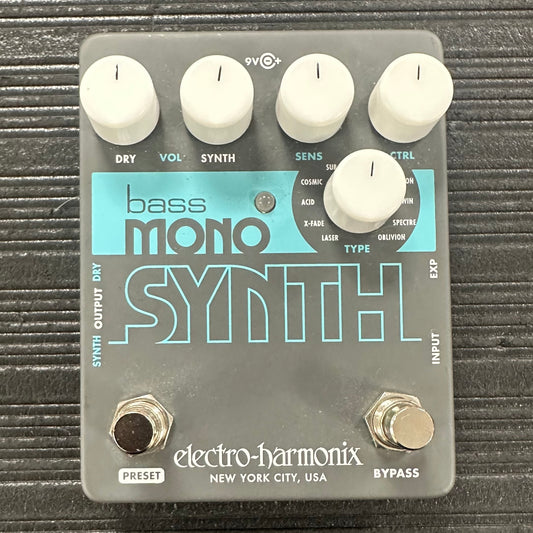 Top of Used EHX Electro-Harmonix Bass Mono Synth Pedal TSS4450