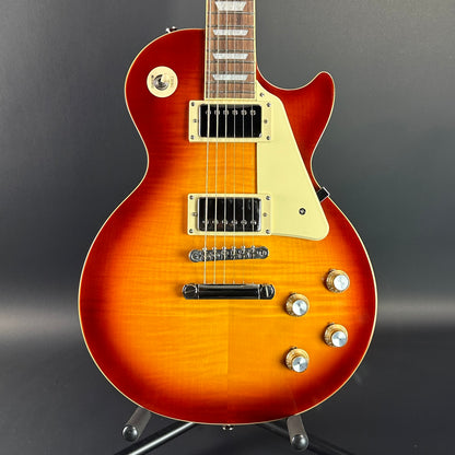 Front of Used Epiphone Les Paul Standard Sunburst.