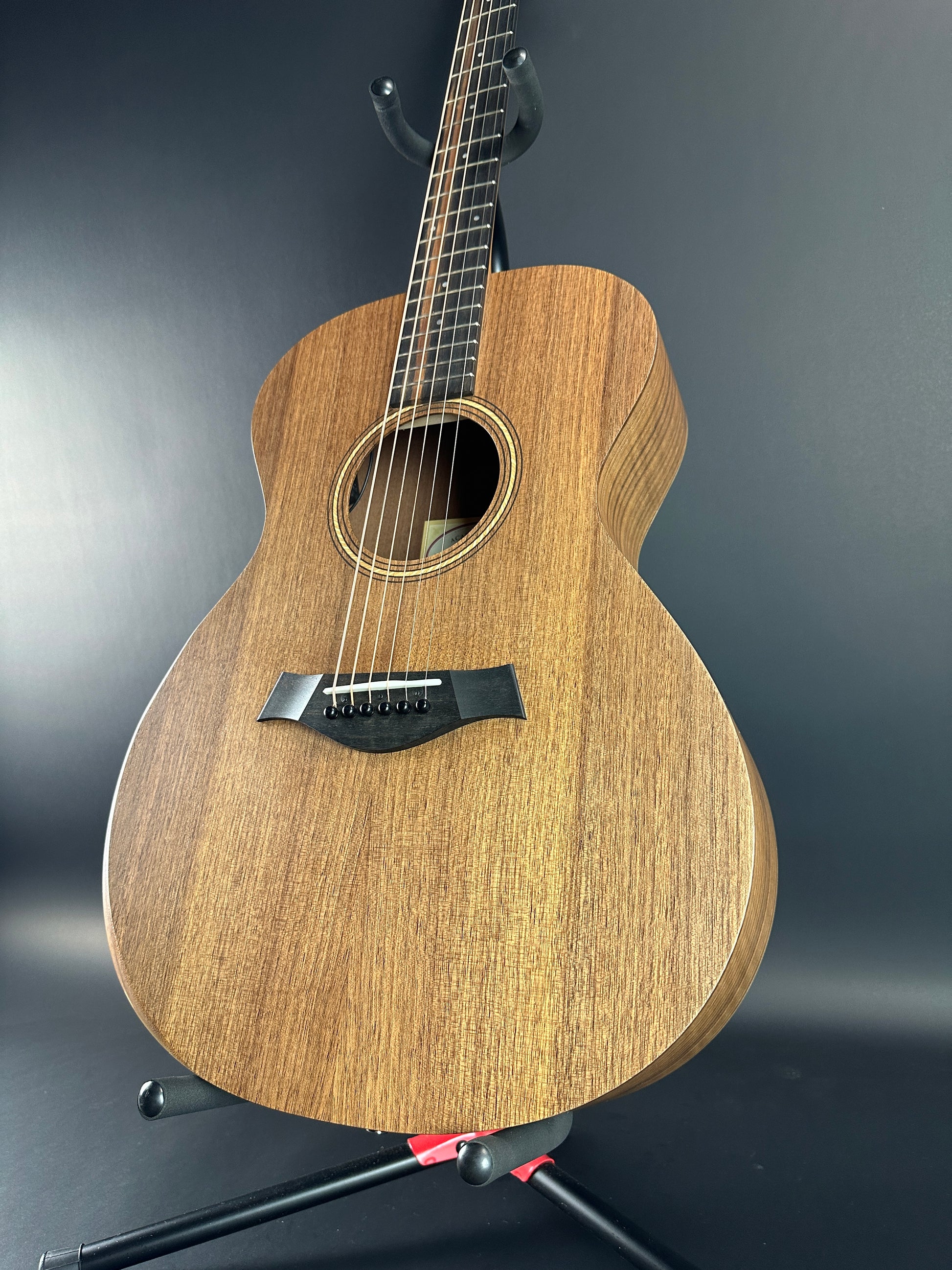 Front angle of Used Taylor Academy 22e Walnut.