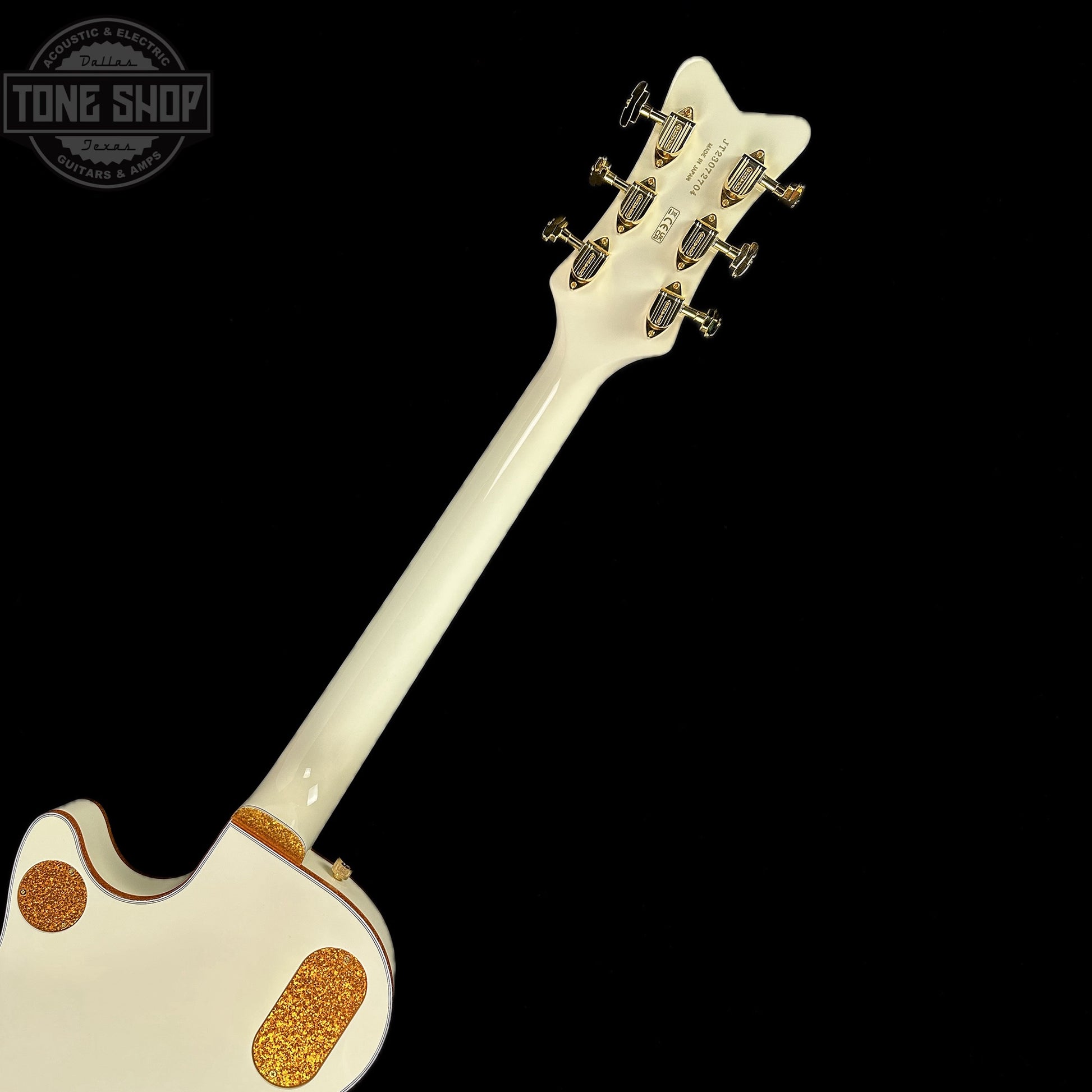 Back of neck of Used Gretsch G6134T-58 Vintage Select Edition 58 Penguin Vintage White.