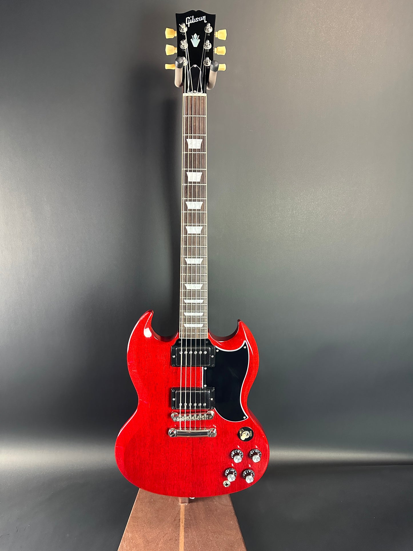 Full front of Used Gibson '61 SG Reissue Cherry.