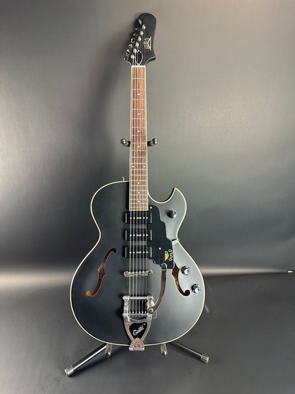 Full front of Used Guild Starfire I Jet P90 Black.