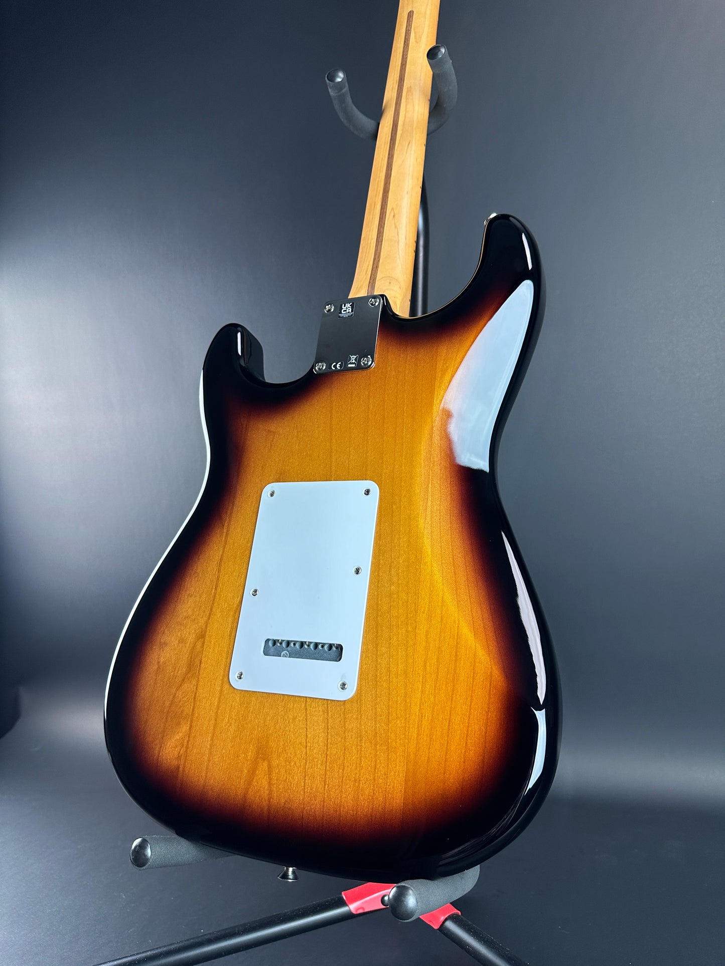 Back angle of Used Fender Vintera 50s Stratocaster Modified 2-Tone Burst.