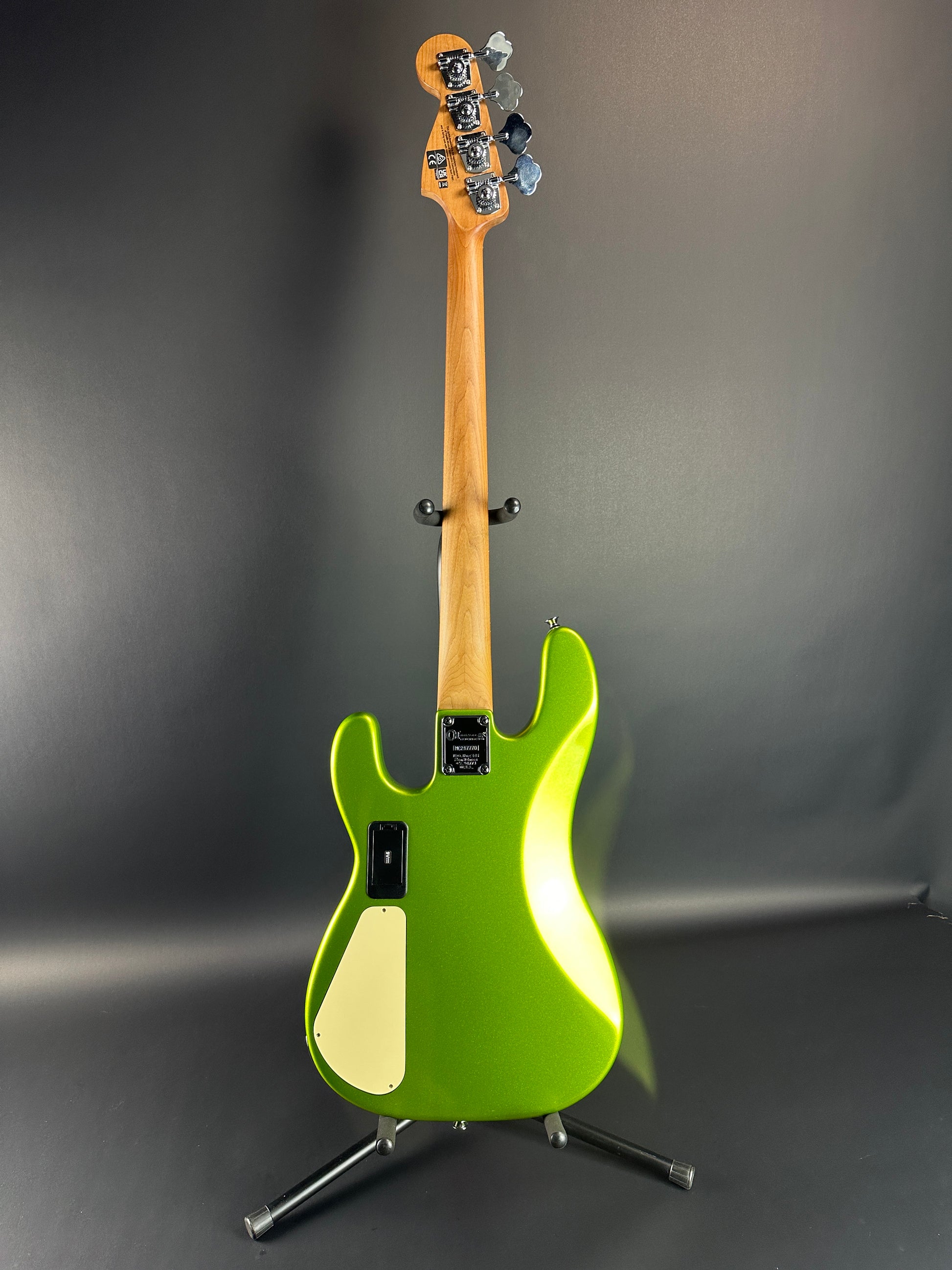 Full back of Used Charvel San Dimas Bass PJ IV Green.