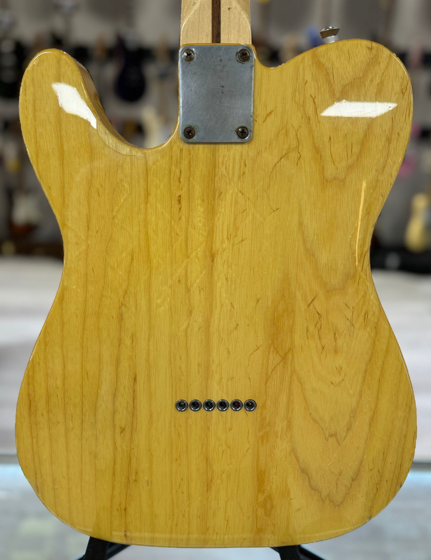 BAck of Used Fender Standard Telecaster Natural w/case