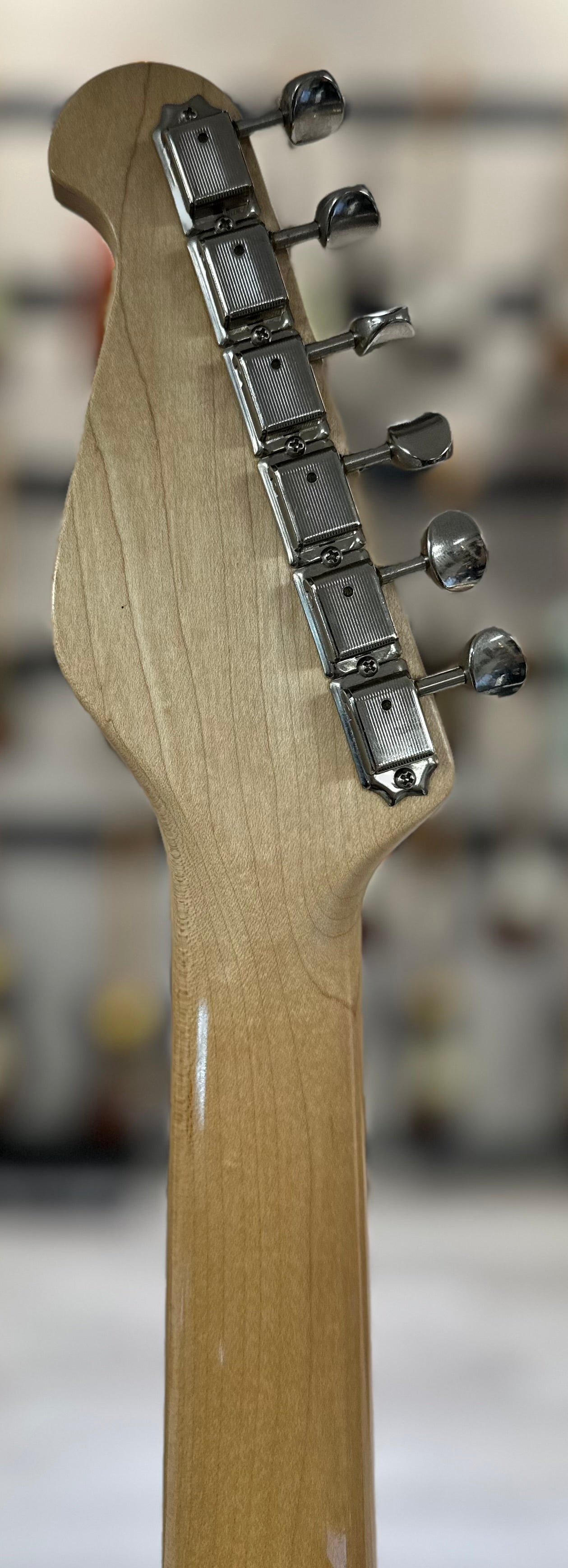 Back of headstock of Used Don Grosh ElectroJet Standard Gold w/ G90 Pickups w/case TSS4351