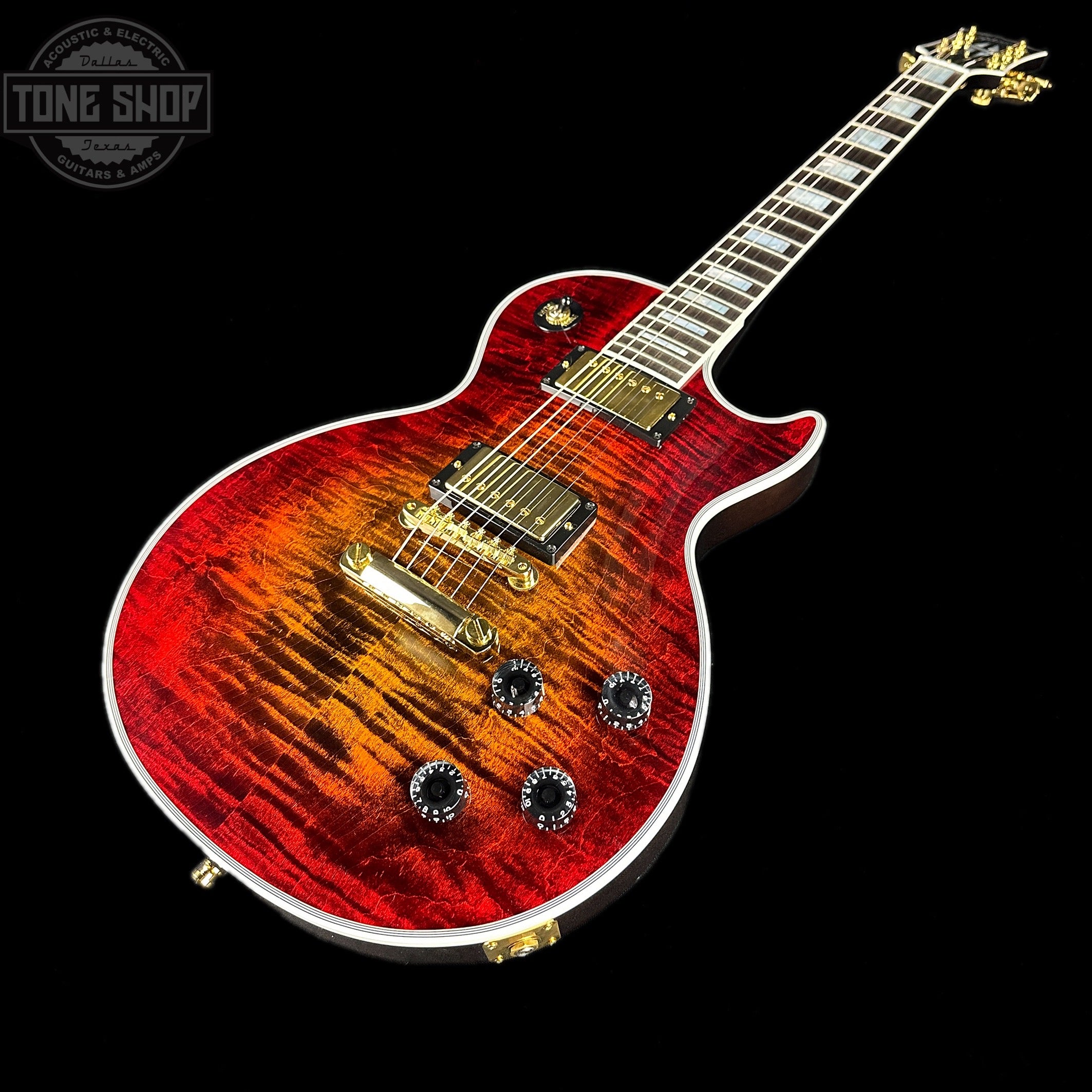 Used Gibson Custom Shop Les Paul Axcess Custom Figured Top Bengal Burst  w/case TSU17347