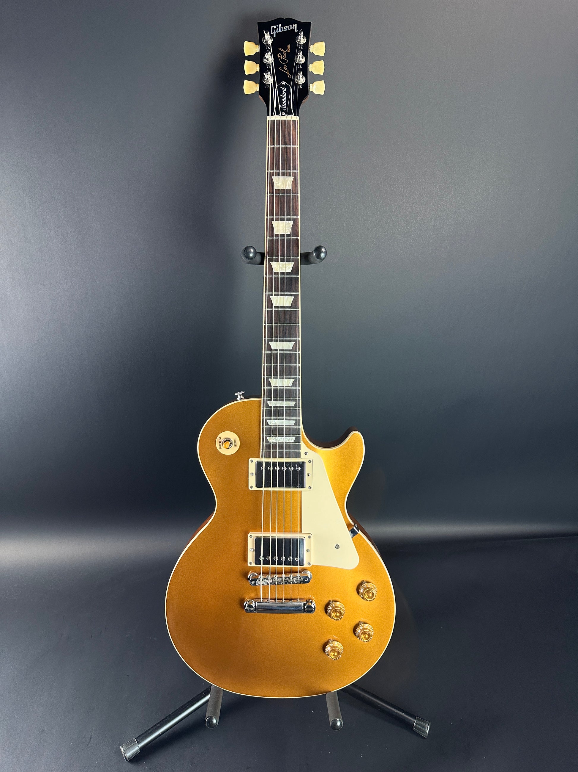 Full front of Used Gibson Les Paul Standard 50s Gold Top.