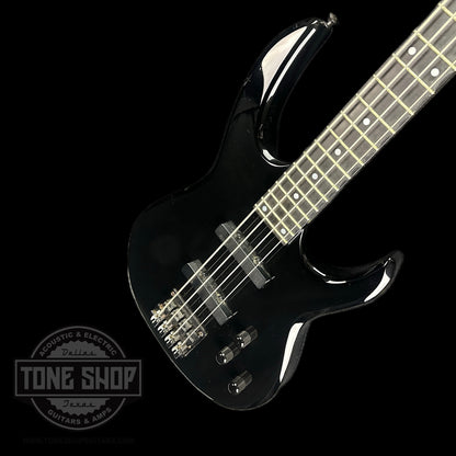 Front angle of Used 1991 Carvin LB-20 Bass Black.