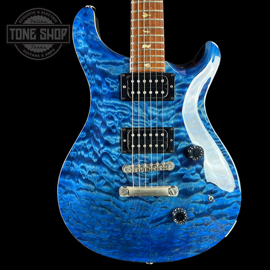 Front of Used 1989 PRS Custom 24 10-Top Whale Blue Refin.