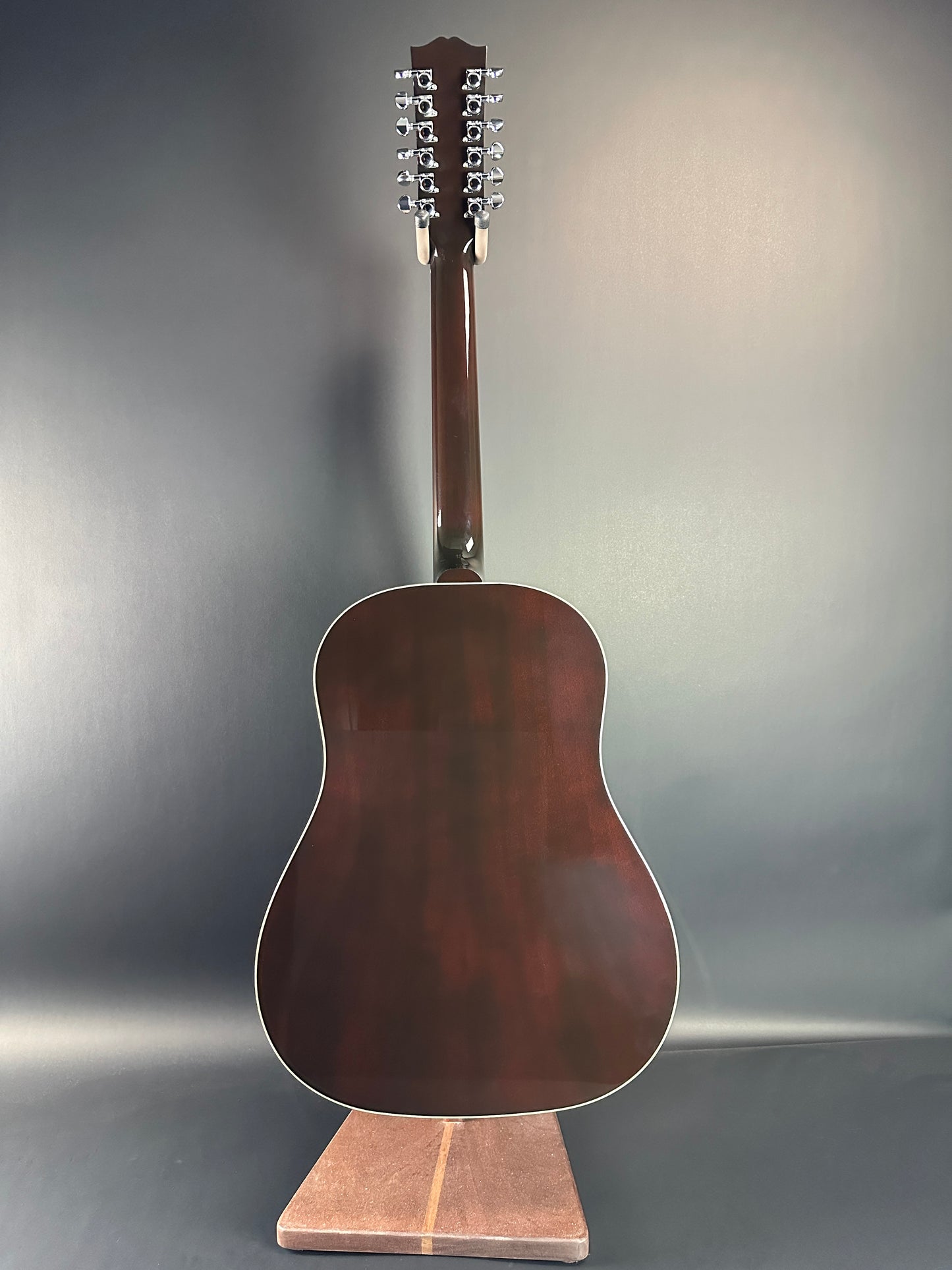 Full back of Used Gibson J-45 Standard 12 String Vintage Sunburst.