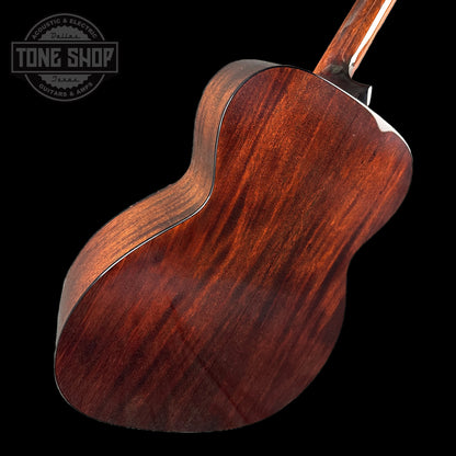 Back angle of OM1 Sunburst Sitka/Mahogany.