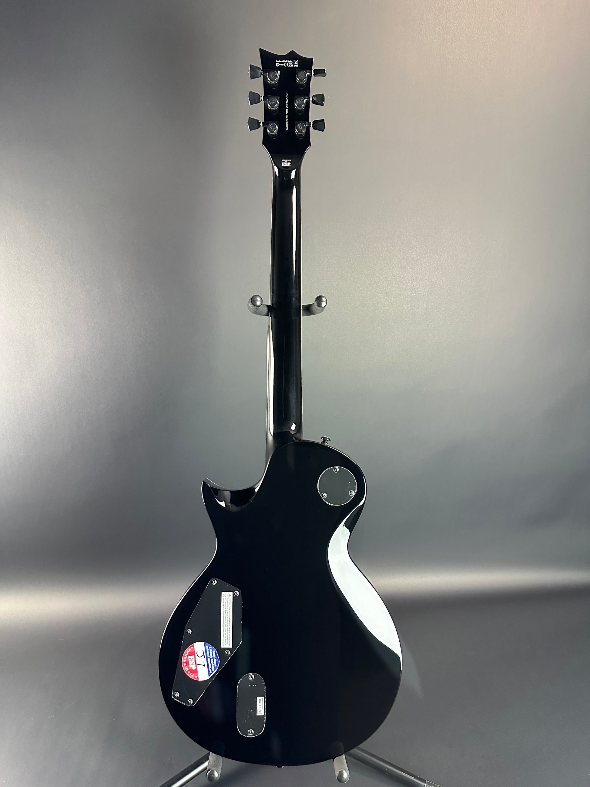 Full back of Used ESP DLX EC1000 Black.