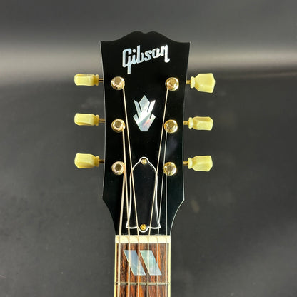 Front of headstock of Used Gibson Bluebird Miranda Lambert Signature.