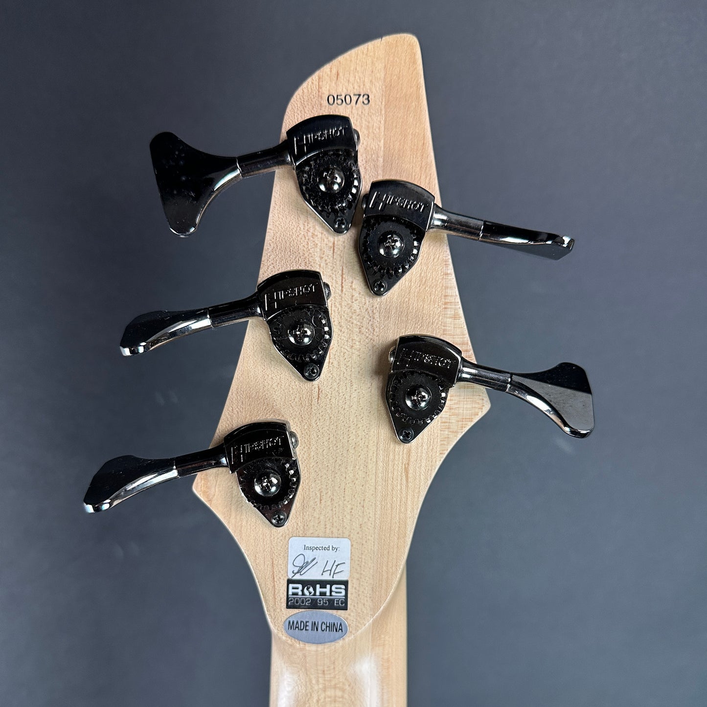 Back of headstock of Used Dingwall Adam "Nolly" Getgood Signature 5 String Combustion Bass.