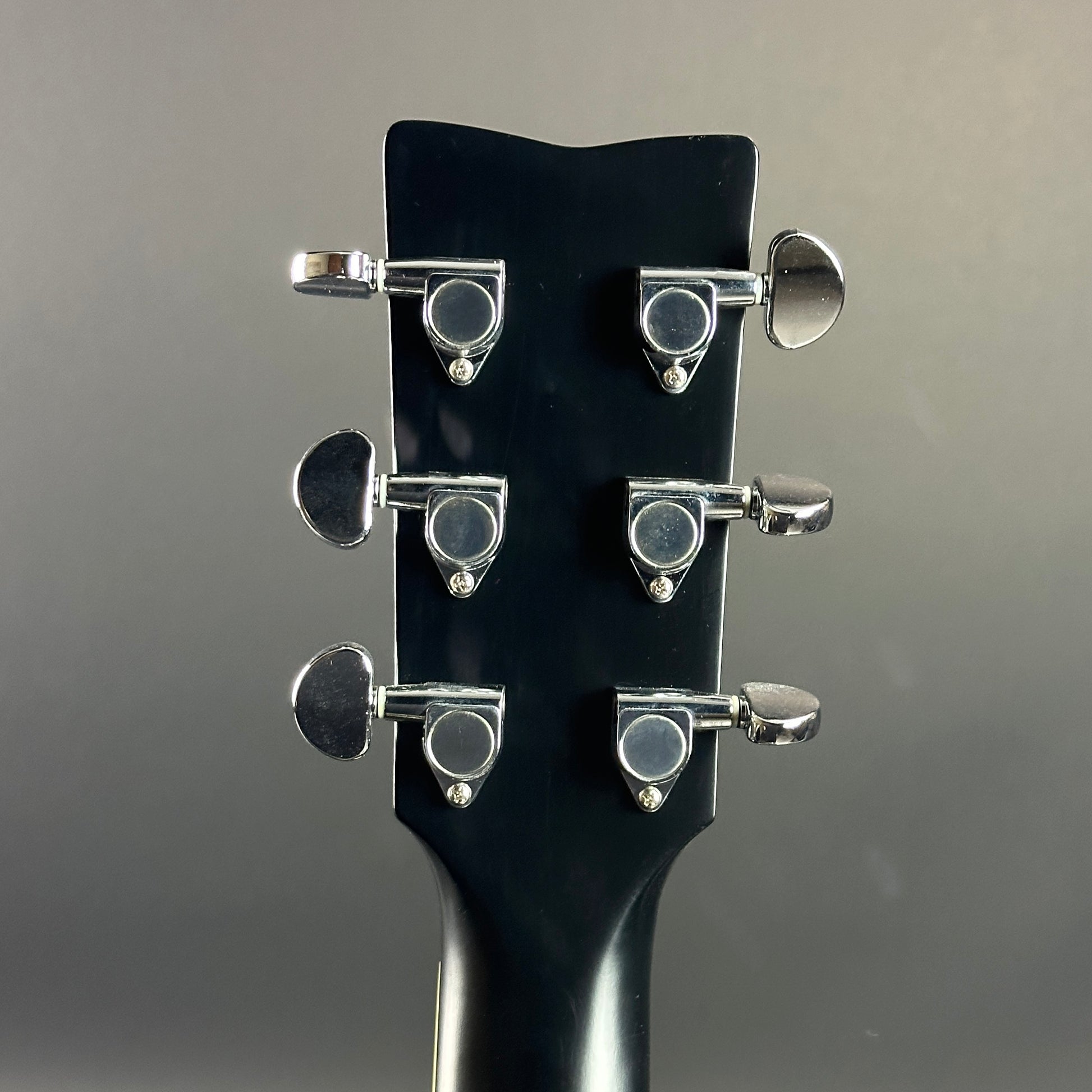 Back of headstock of Used Yamaha FS820 Black.