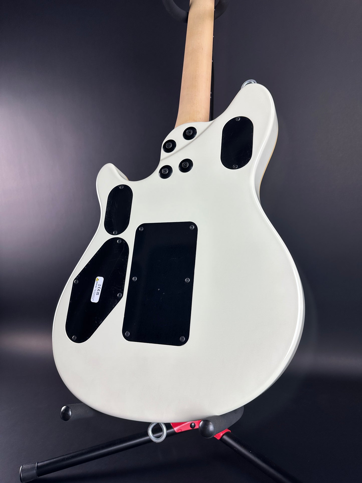 Back angle of Used EVH MIJ Series Wolfgang Signature Ivory.